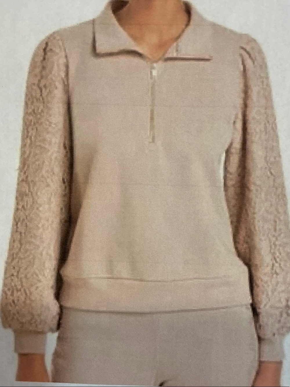 GENERATION LOVE “HAVEN” SWEATSHIRT, W/ lace sleeves